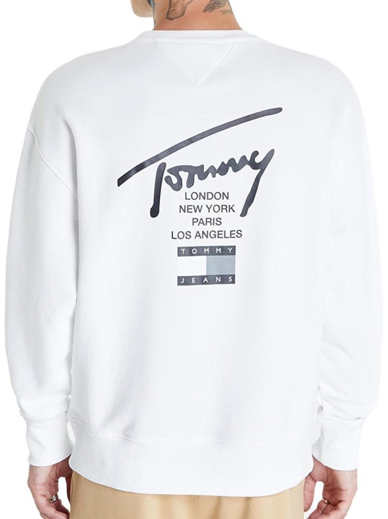 Tommy Jeans Modern Heren Sweatshirt Wit Wit - Kiabi
