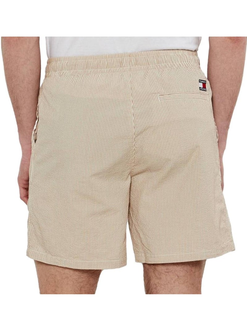 Tommy jeans seersucker korte broek beige voor heren Beige - Kiabi
