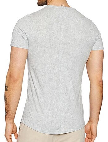 Tommy hilfiger slim fit heren t-shirt beige gemêleerd