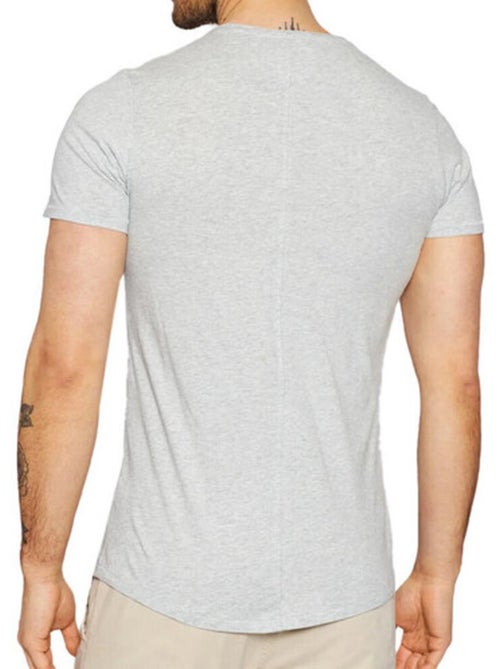 Tommy Jeans Slim Fit Heren T-shirt Grijs Gemêleerd - Kiabi Tommy Jeans Slim Fit Heren T-shirt Grijs Gemêleerd - Kiabi