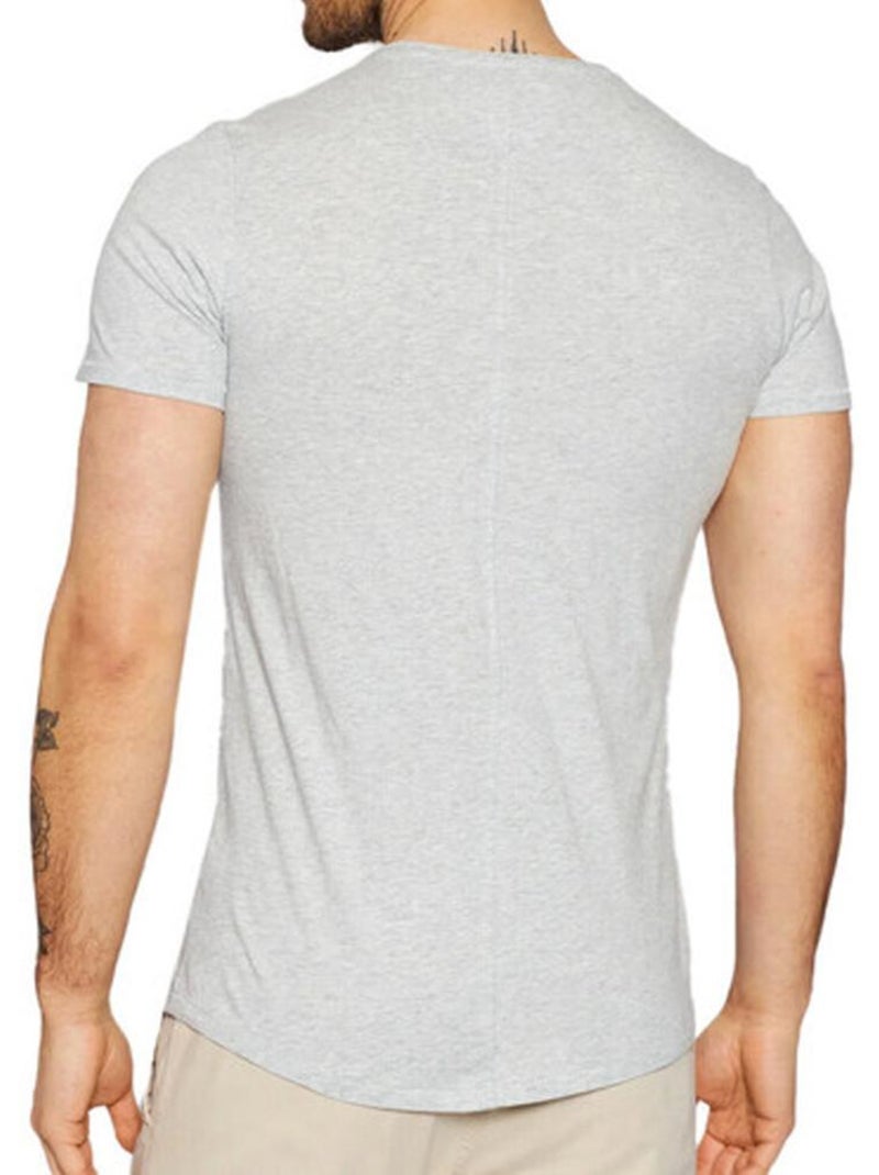 Tommy Jeans Slim Fit Heren T-shirt Grijs Gemêleerd Zilvergrijs - Kiabi