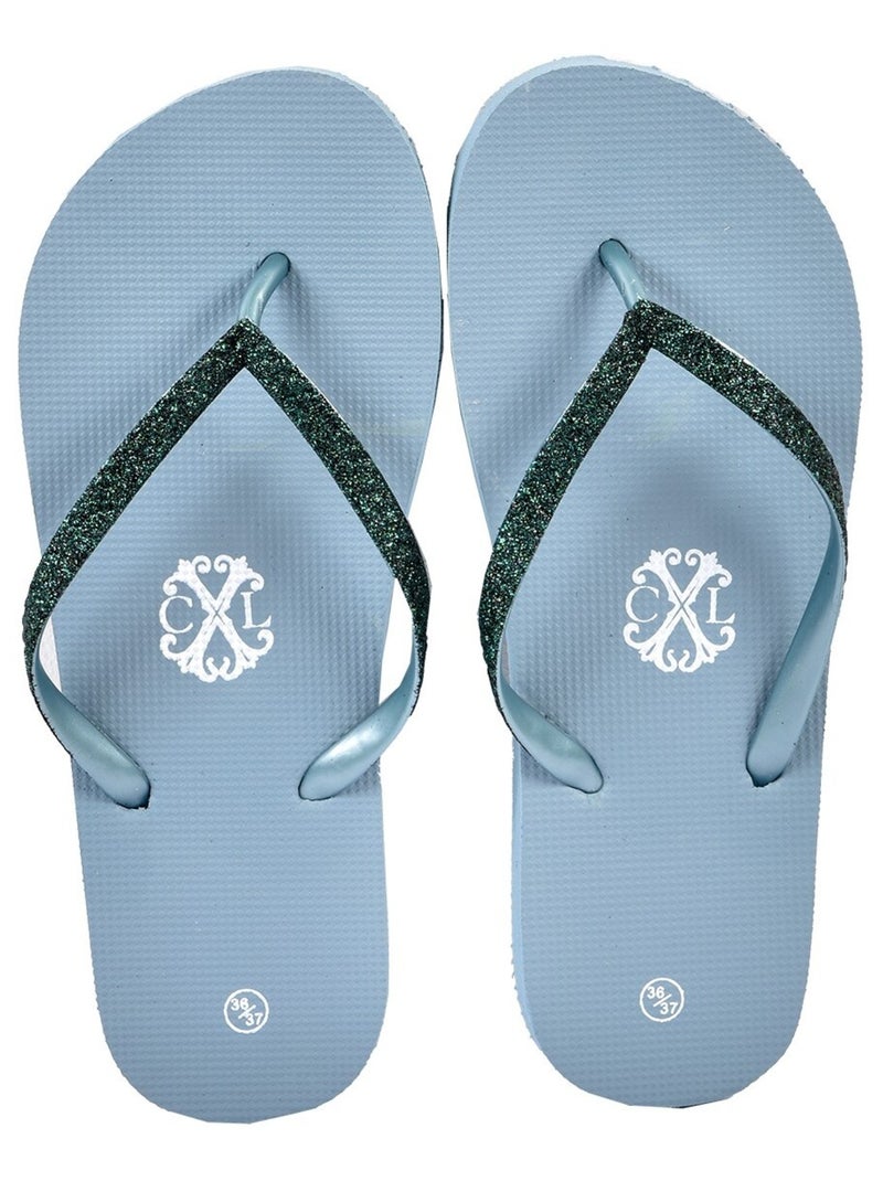 Tong femme cxl by lacroix glitter Bleu - Kiabi