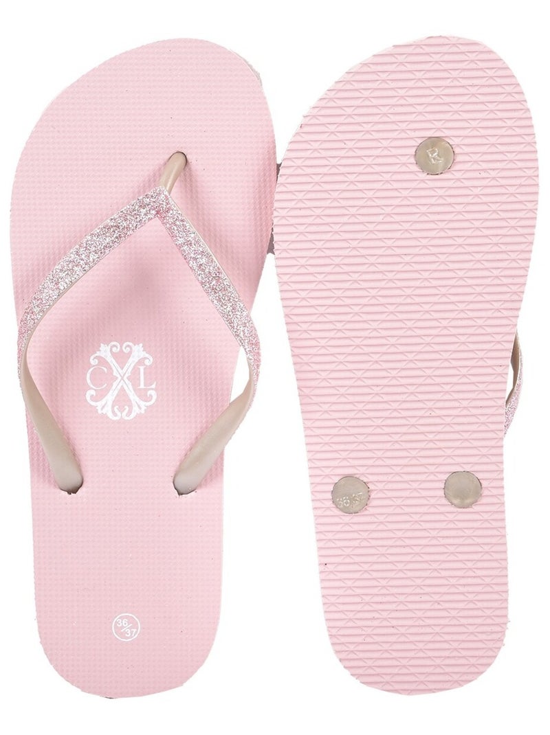 Tong femme cxl by lacroix glitter Rose - Kiabi