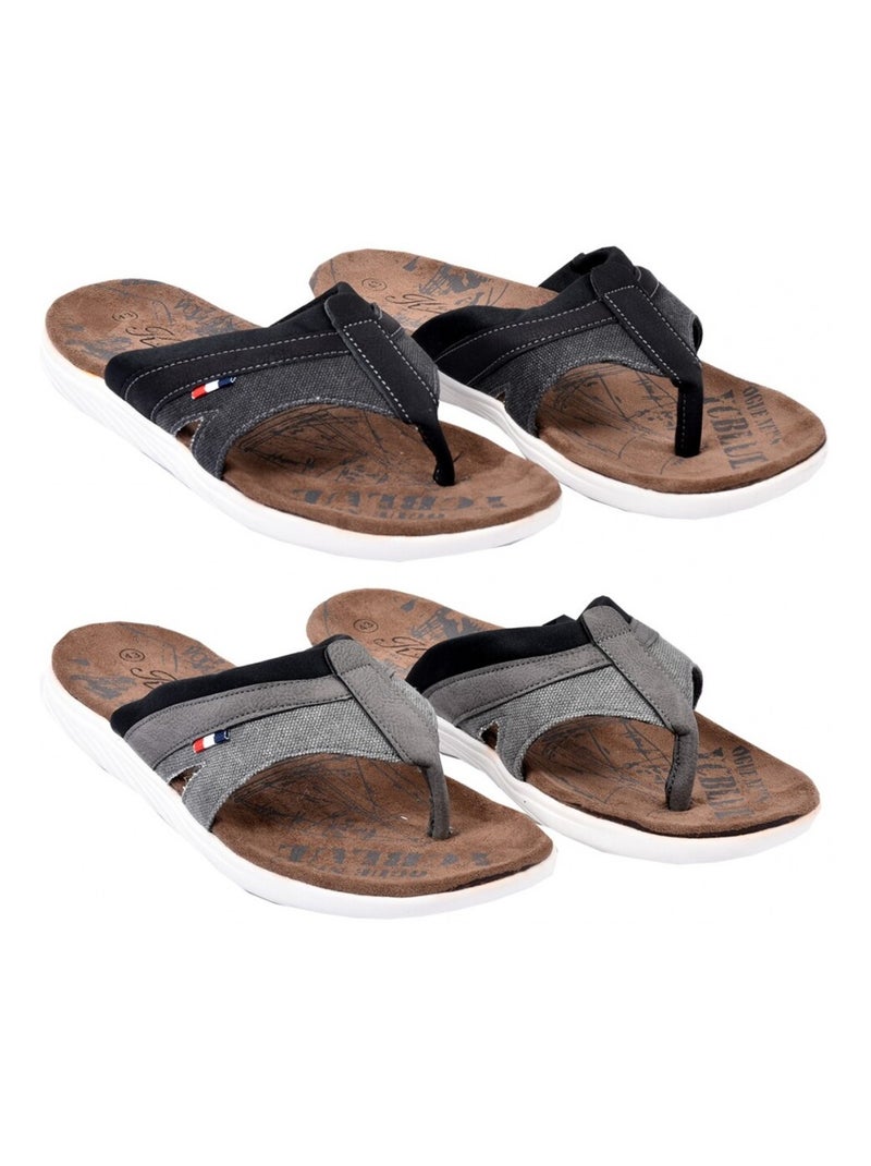 Tong Homme PREMIUM Noir - Kiabi