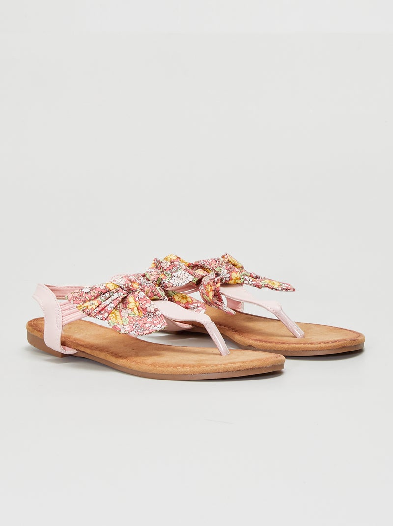 Tongs avec bride de maintien Rose - Kiabi