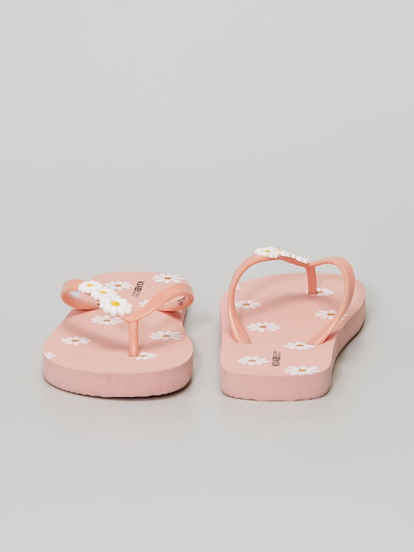 Tongs détails fantaisie Rose - Kiabi