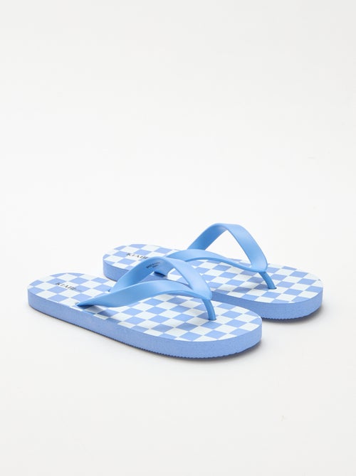 Tongs imprimé damier - Kiabi