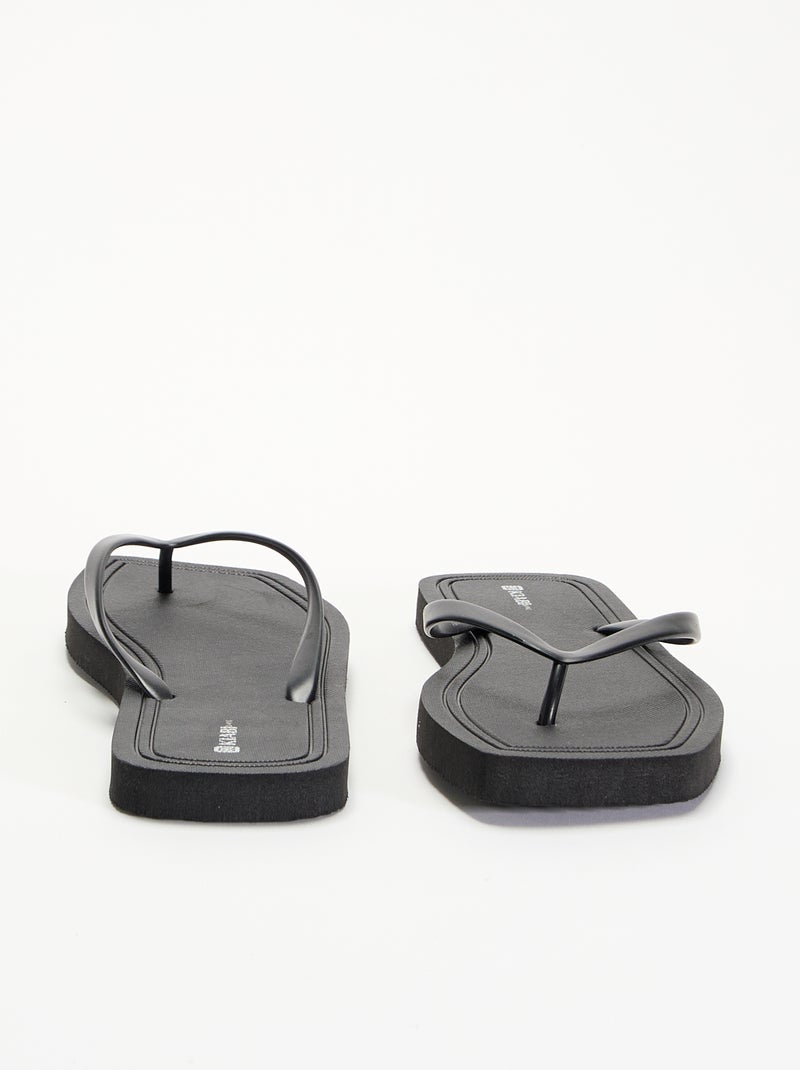 Tongs unies Noir - Kiabi