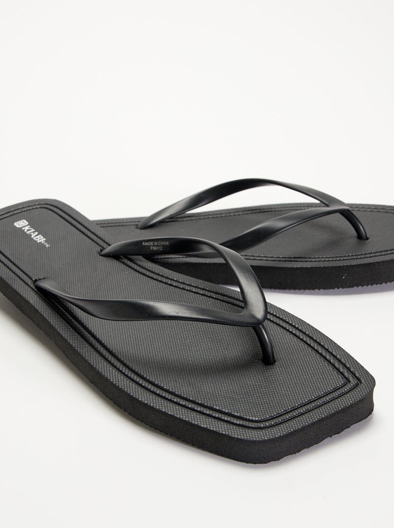 Tongs unies Noir - Kiabi
