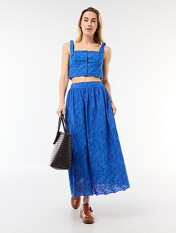 Top à bretelles noeud en coton