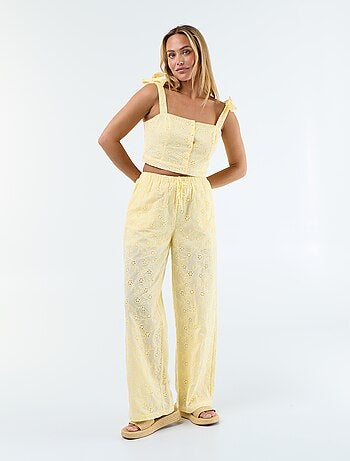 Top à bretelles noeud en coton