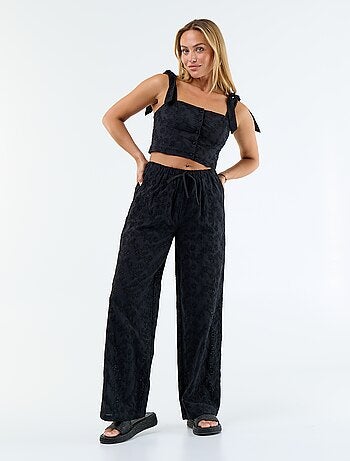 Top à bretelles noeud en coton