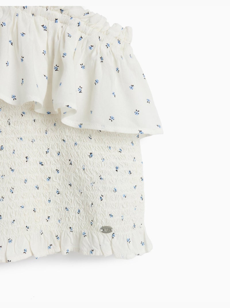 Top asymétrique à volants, MO Fashion Blanc - Kiabi