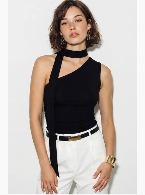 Top asymmetrisch met strikdetail lucci - Kiabi