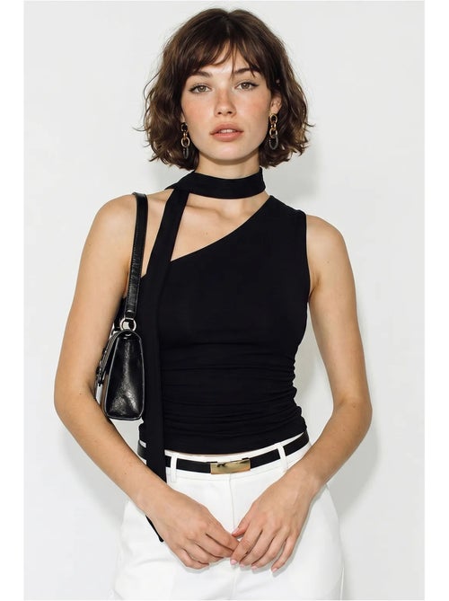Top asymmetrisch met strikdetail lucci - Kiabi