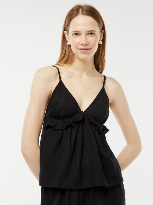 Top avec fines bretelles réglables - Kiabi