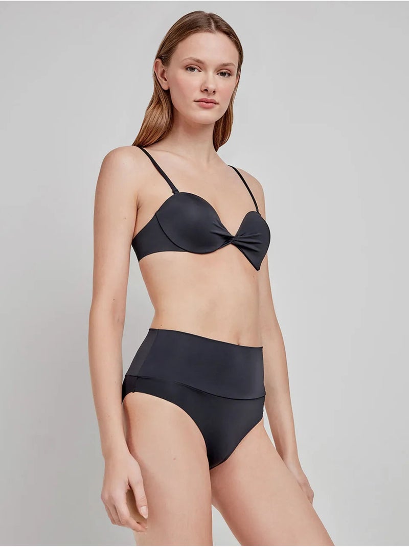 Top bandeau bikini mix en match Zwart - Kiabi