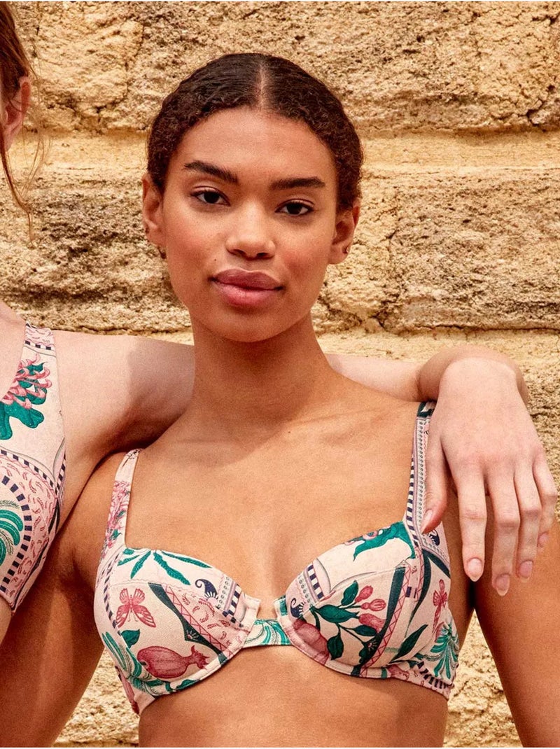 Top bikini balconette bedrukt Multicolor - Kiabi