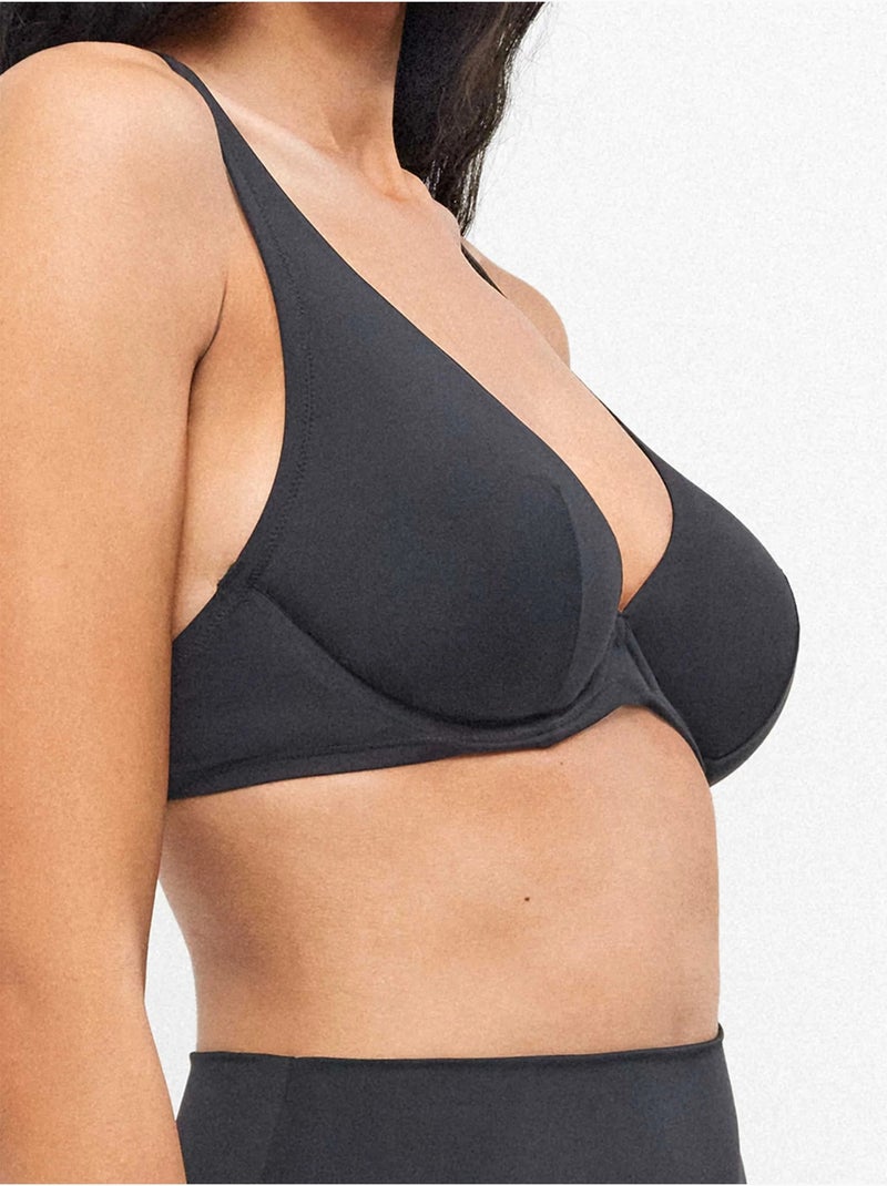 Top bikini capaciteit cups c en d Zwart - Kiabi