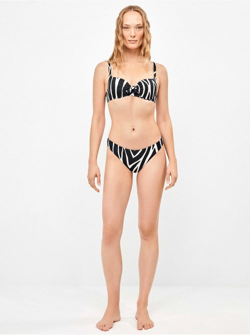 Top bikini capaciteit in dierenprint zebraprint stof - Kiabi