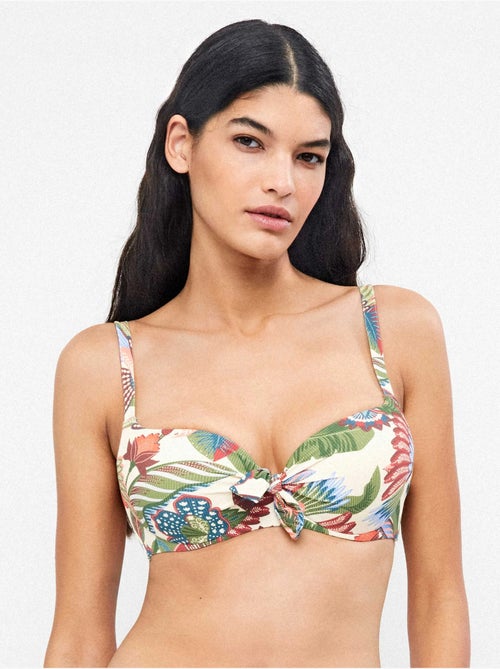 Top bikini capaciteit tropisch print - Kiabi
