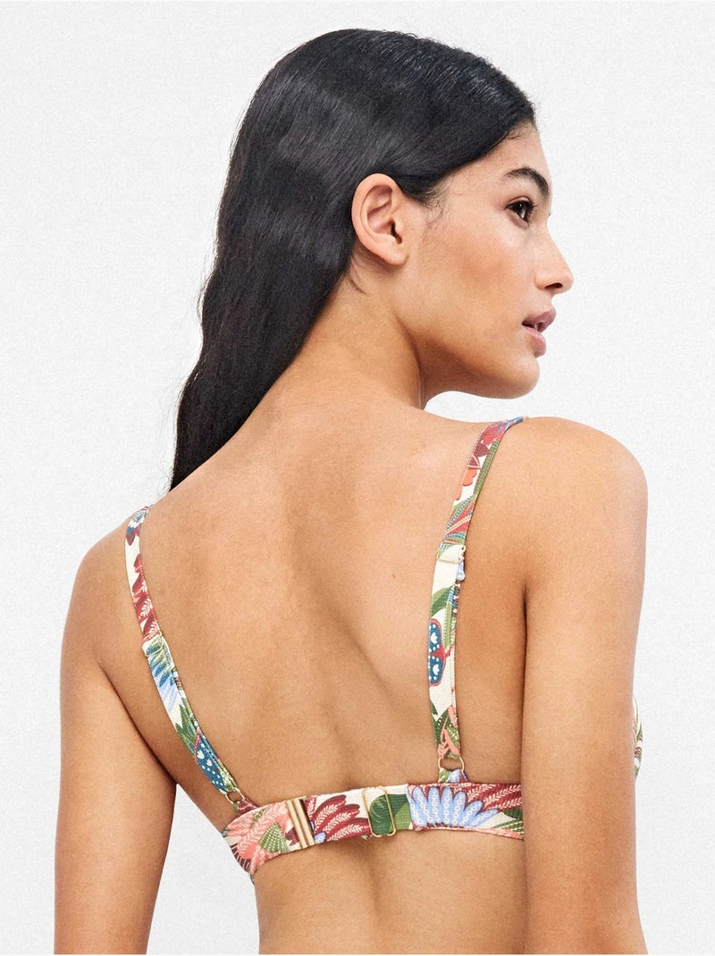 Top bikini capaciteit tropisch print Multicolor - Kiabi