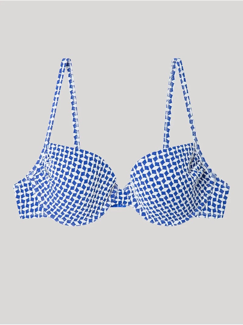 Top bikini geweven structuur Multicolor - Kiabi
