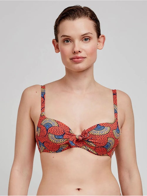 Top bikini grote capaciteit met tribal print - Kiabi