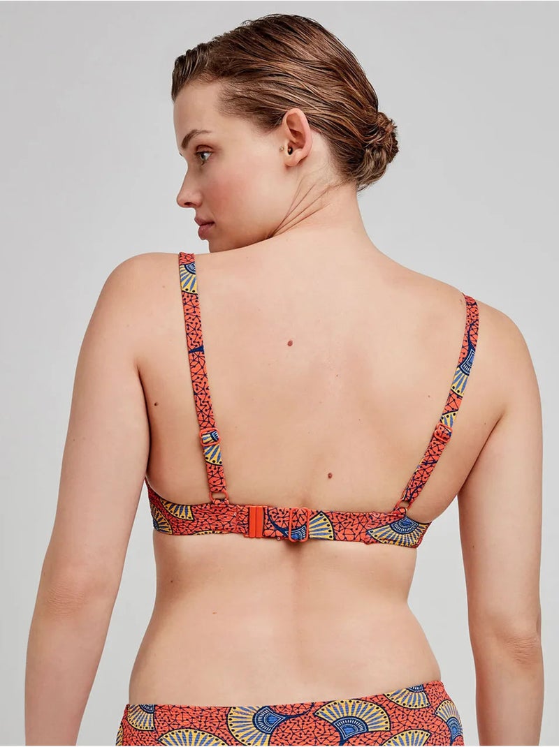 Top bikini grote capaciteit met tribal print Multicolor - Kiabi