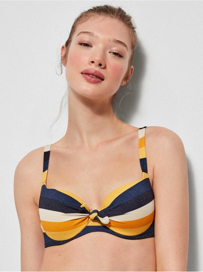 Top bikini grote capaciteit verstelbare rugband Multicolor - Kiabi