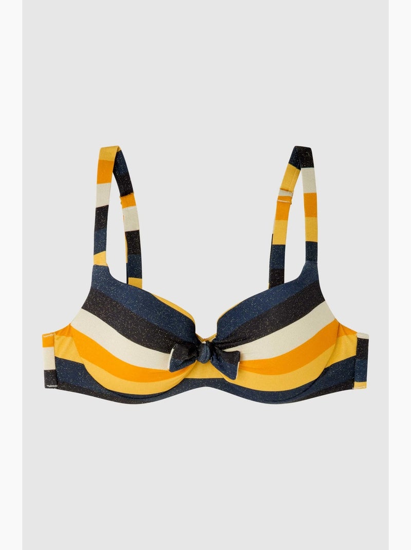 Top bikini grote capaciteit verstelbare rugband Multicolor - Kiabi