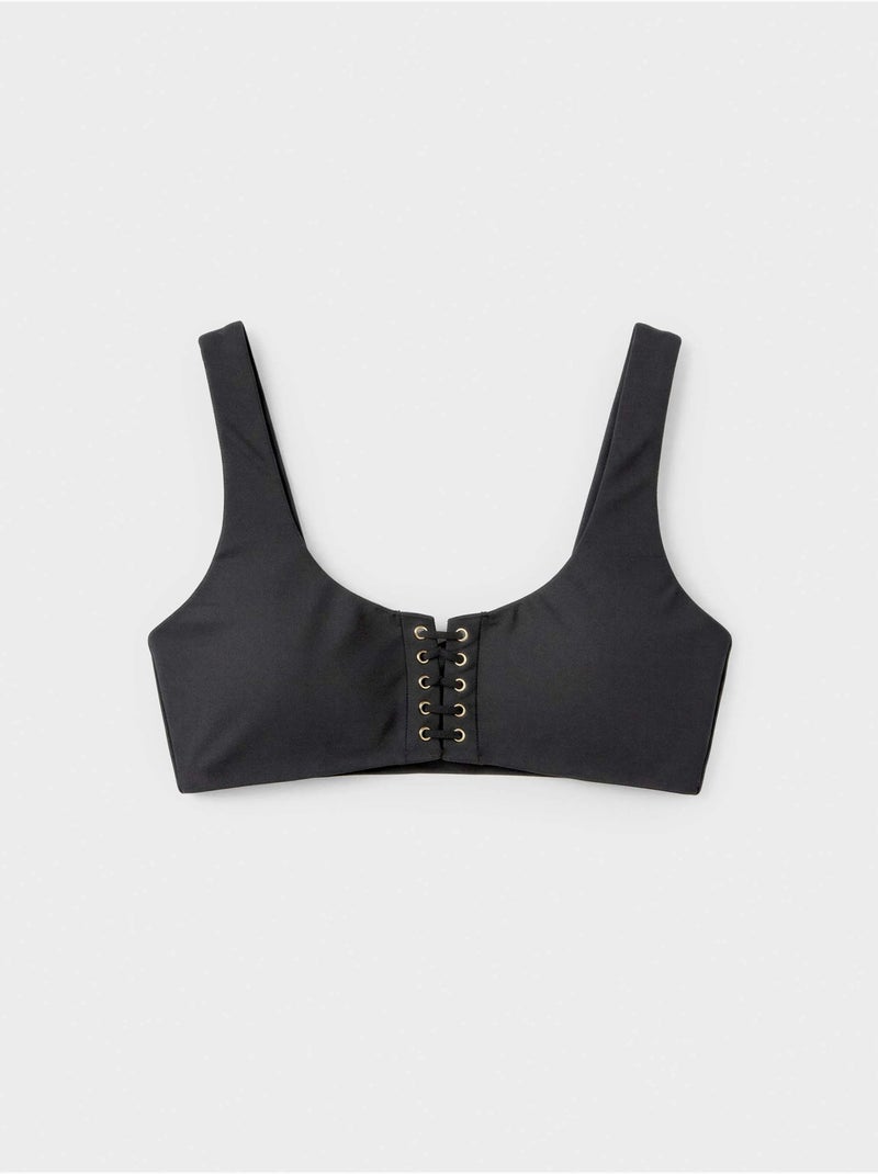 Top bikini high tech zonder beugel Zwart - Kiabi