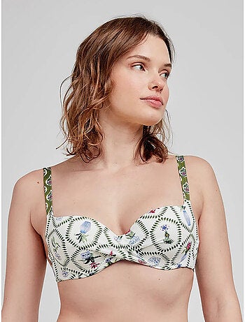 Top bikini met capaciteit print