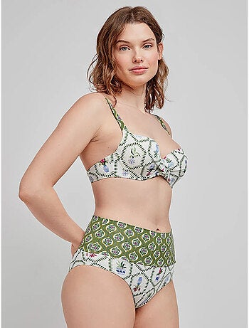 Top bikini met capaciteit print