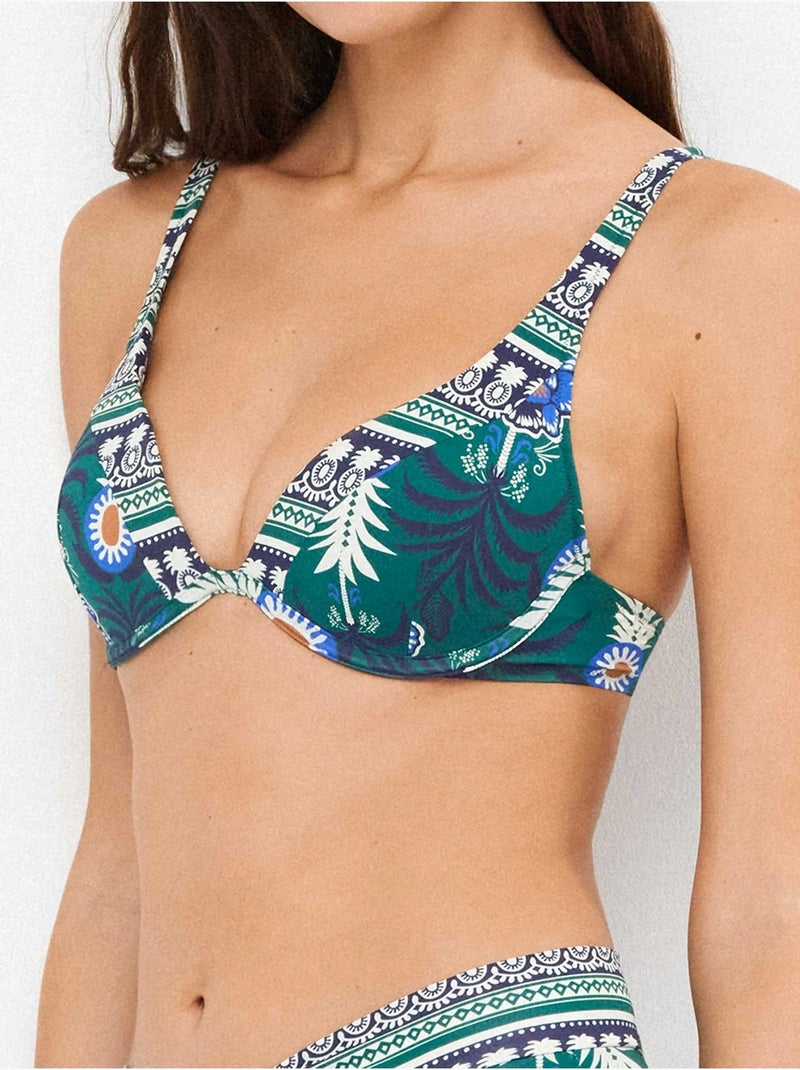 Top bikini met capaciteit voor cups b en c Multicolor - Kiabi