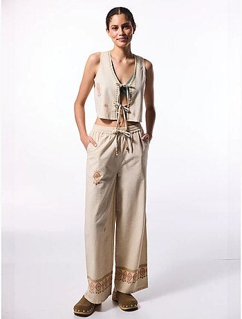 Top boho en lin penti