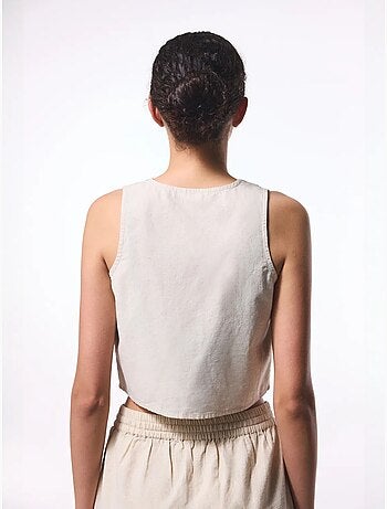 Top boho en lin penti