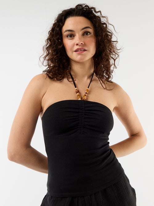 Top bustier avec tour de cou - Kiabi