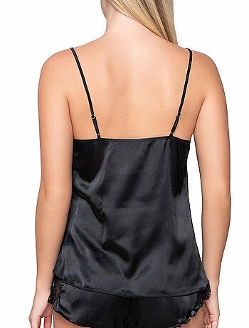 Top caraco fines bretelles prestige satin