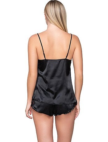 Top caraco fines bretelles prestige satin