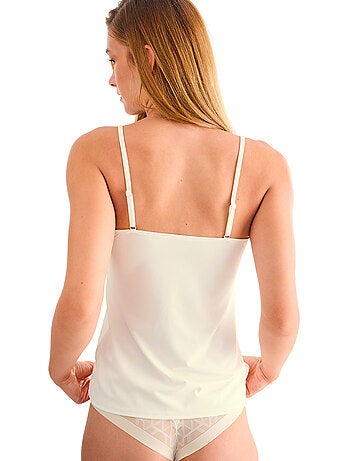 Top caraco sans armatures opal