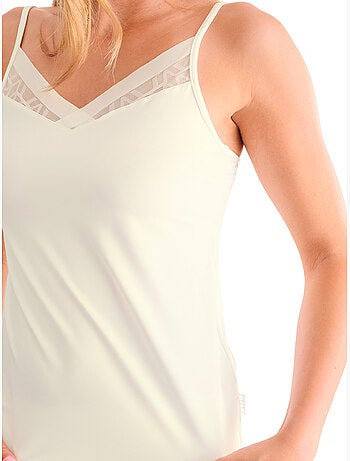 Top caraco sans armatures opal