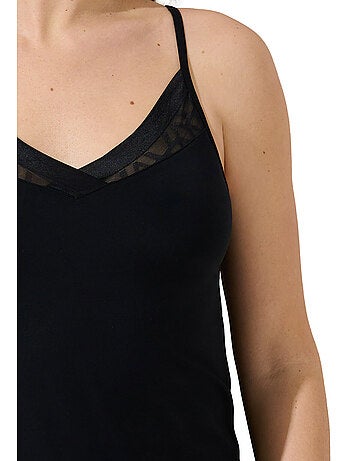 Top caraco sans armatures opal