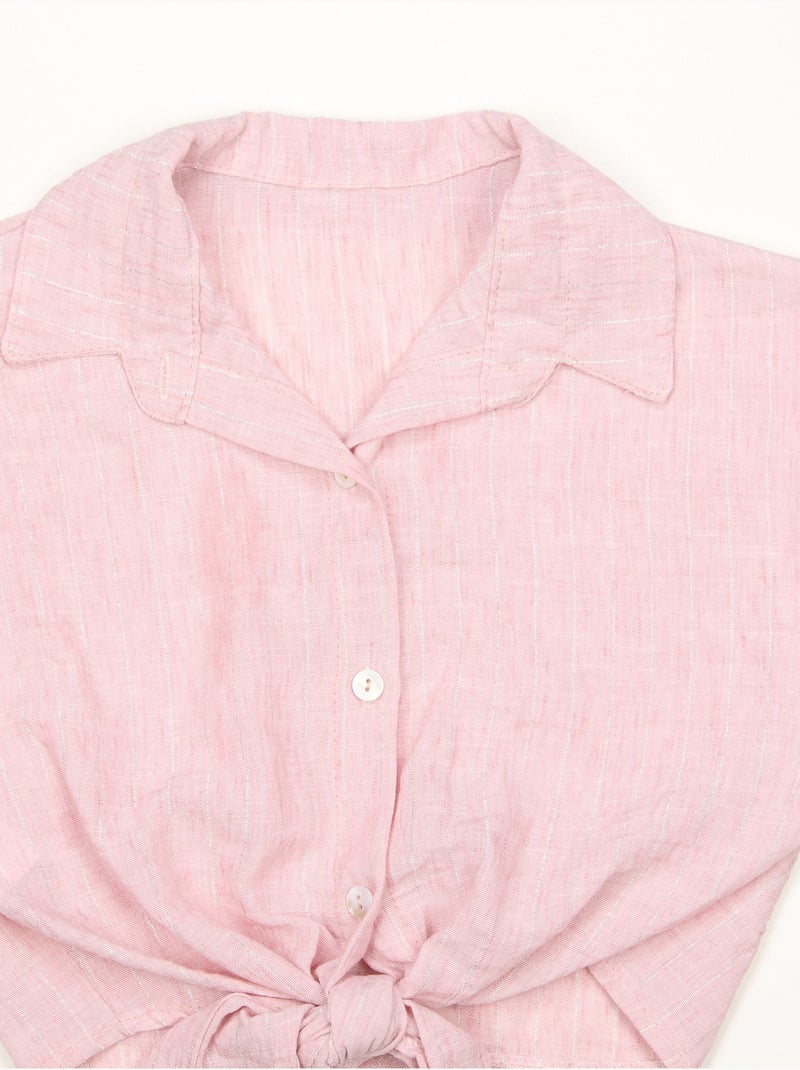 Top col chemise - Kids Star Rose - Kiabi