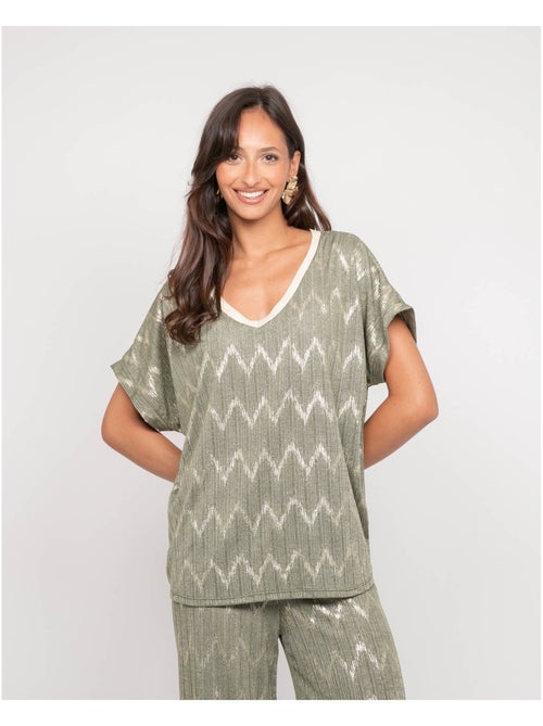 Top col v motifs FERIDE - Kiabi