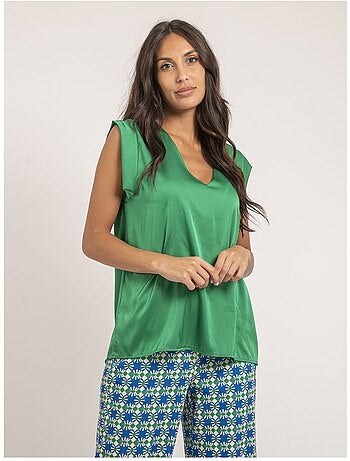 Top col V satin FIKA