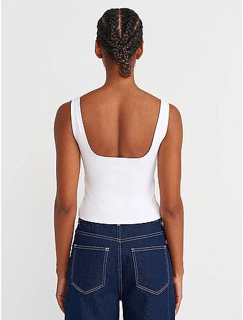 Top corset court femme à encolure carrée dilvin