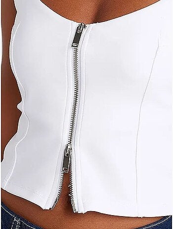 Top corset court femme à encolure carrée dilvin