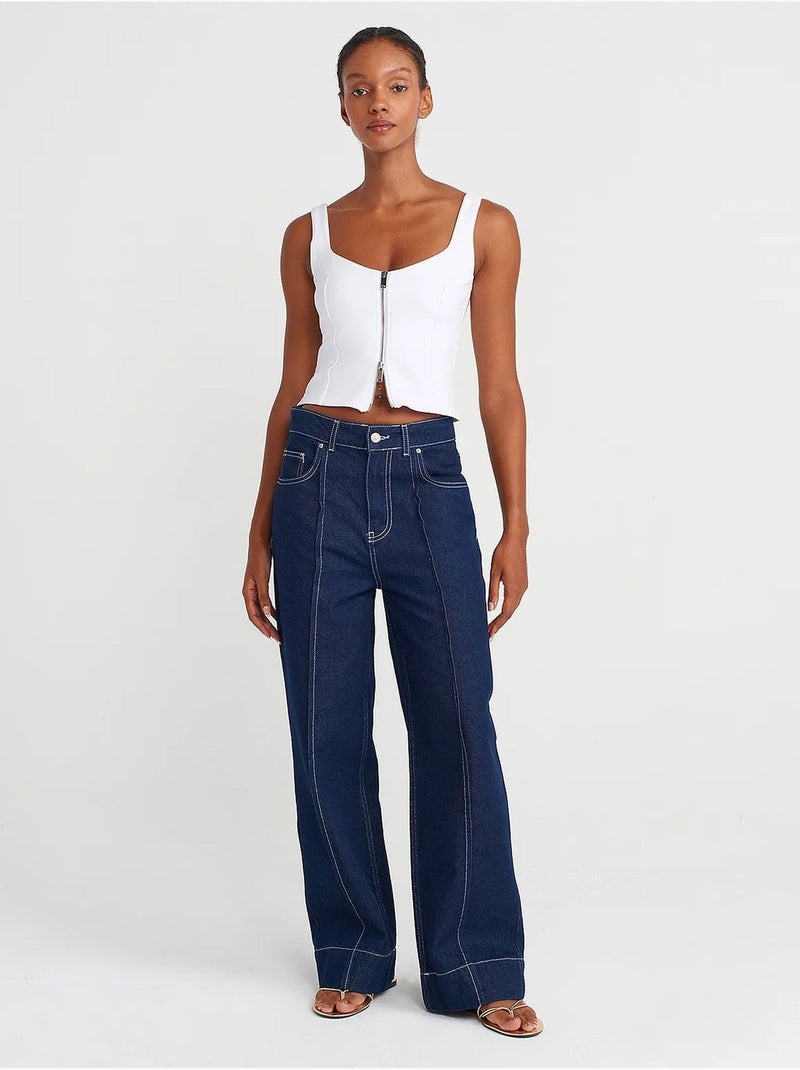 Top corset court femme à encolure carrée dilvin Blanc - Kiabi