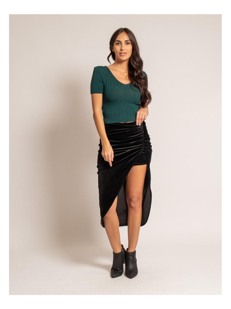 Top cotele FLOYDE Vert - Kiabi